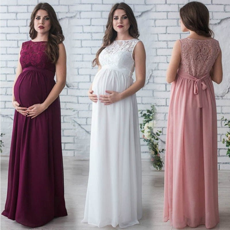 Lace Sleeveless Maternity Dress: A Perfect Blend of Comfort and Style