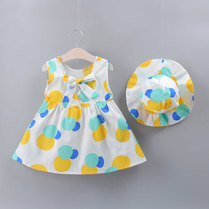 Embrace Elegance with the Color Dot Bow Sleeveless Tank Dress