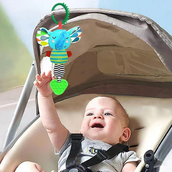 Discover the Joy of Playtime with Our Musical Elephant Hanging Teether Baby Toys