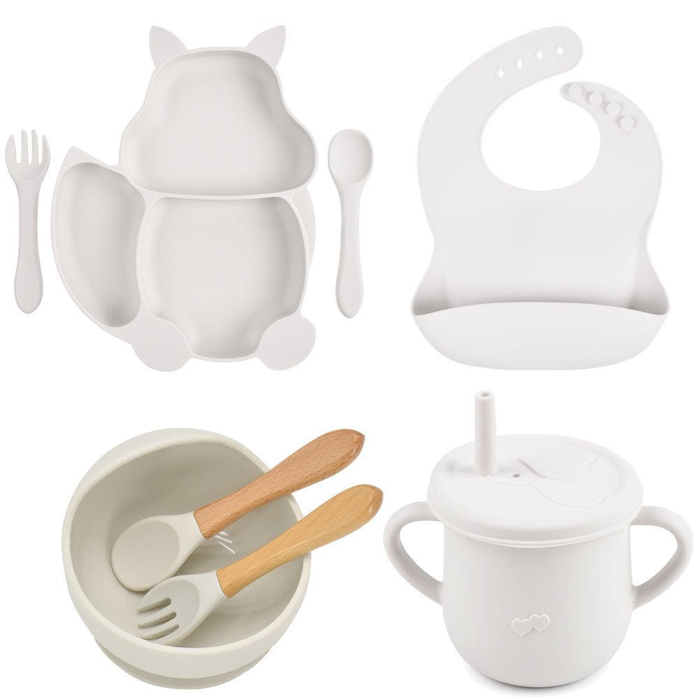 Silicone Tableware Baby Feeding Complementary Food Training Set