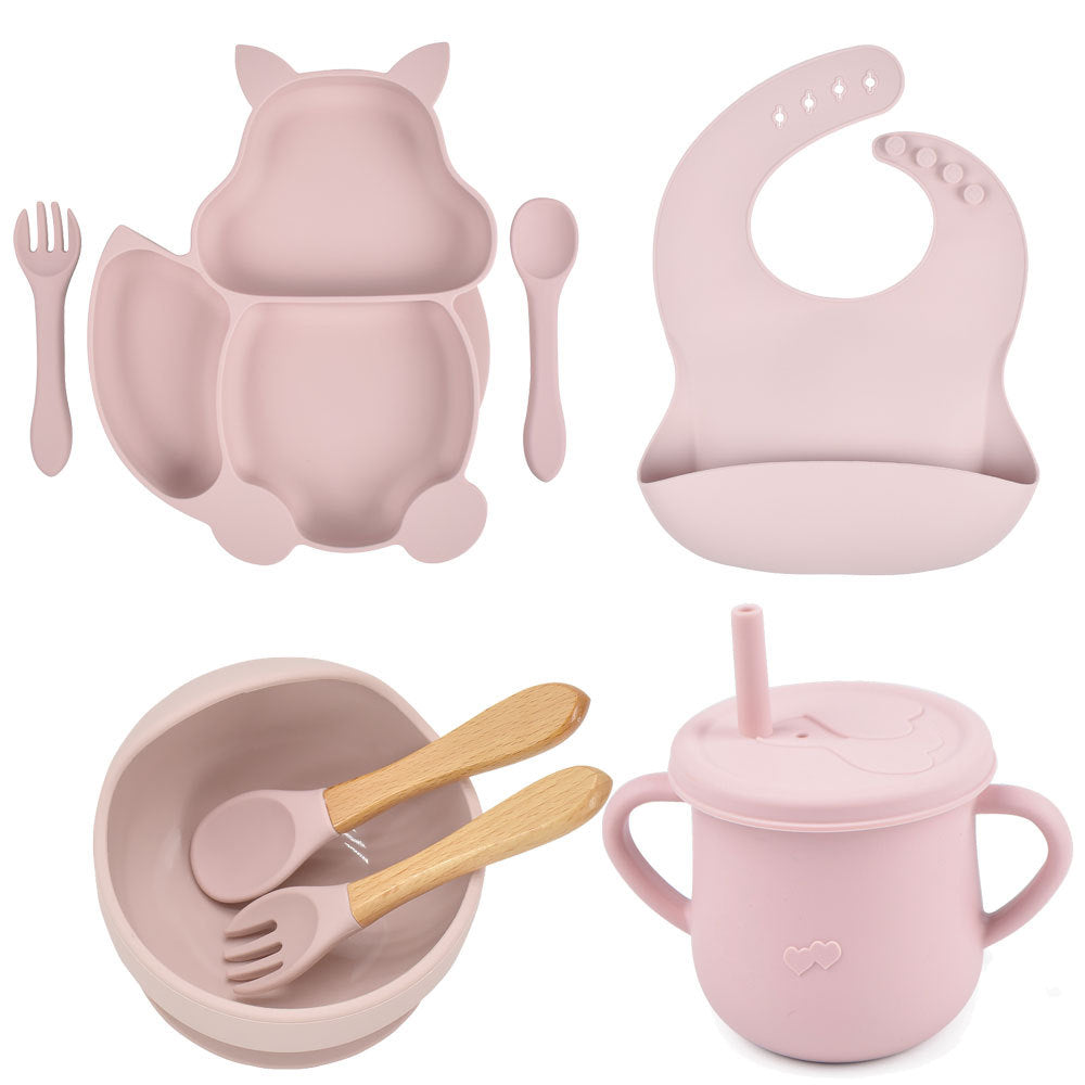 Silicone Tableware Baby Feeding Complementary Food Training Set