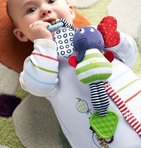 Musical Elephant Hanging Teether Baby Toys