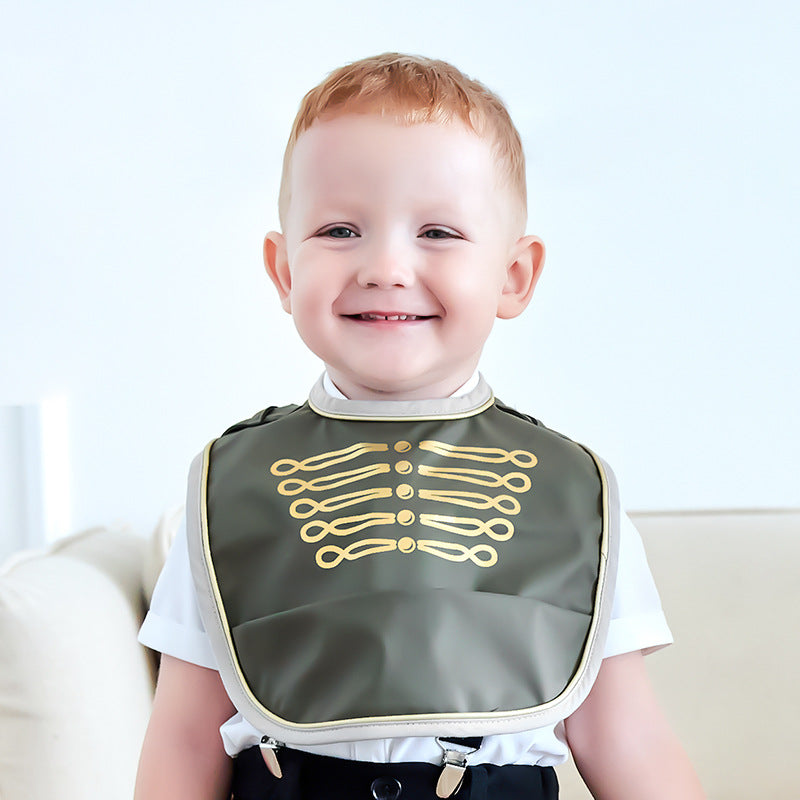 Baby Feeding Waterproof Bib Rice Pocket