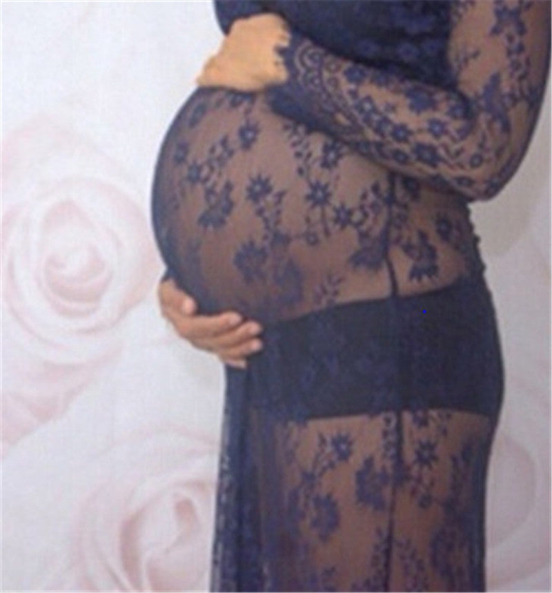 Lace Pattern Maternity Dress