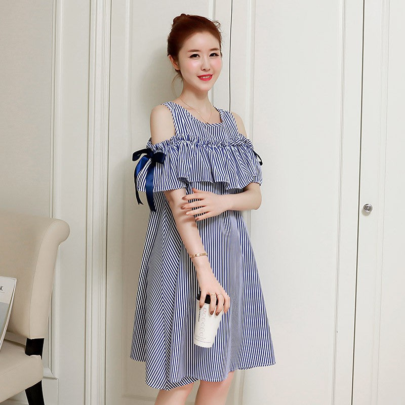 Maternity Skirt Mid-Length Breastfeeding Dress
