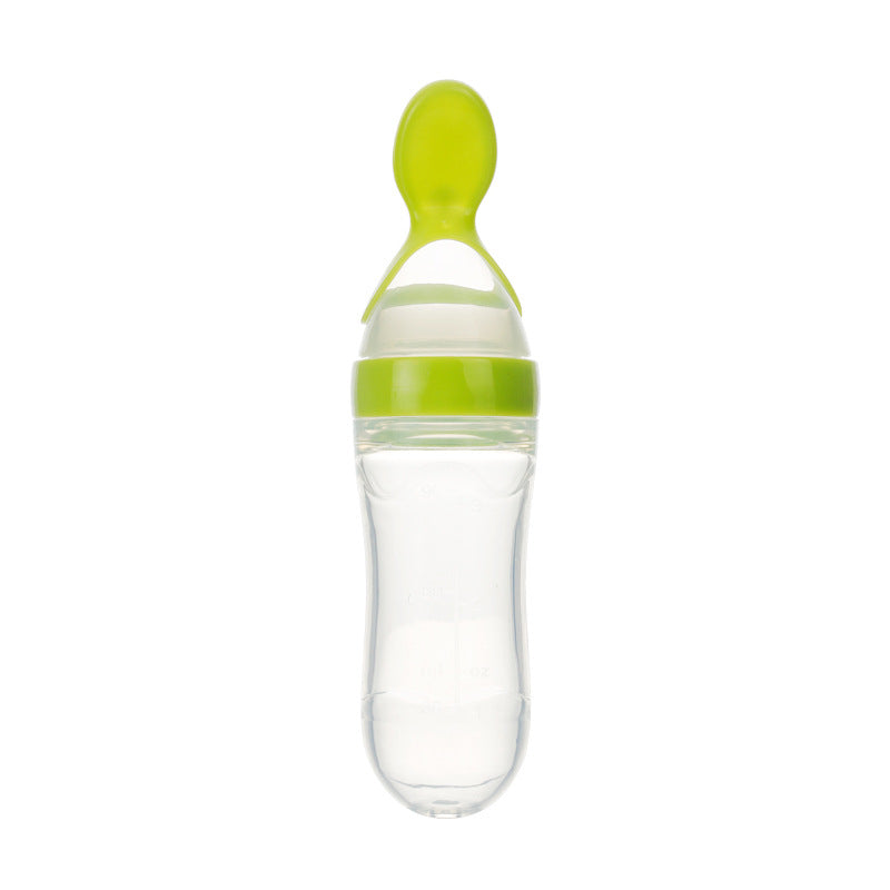 Baby Feeding Silicone Squeeze Feeding Spoon
