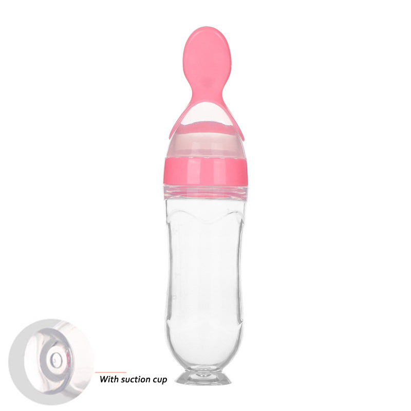 Baby Feeding Silicone Squeeze Feeding Spoon