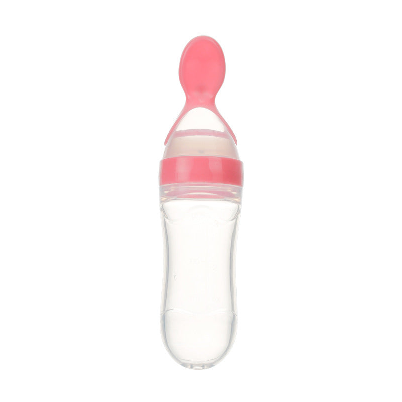 Baby Feeding Silicone Squeeze Feeding Spoon