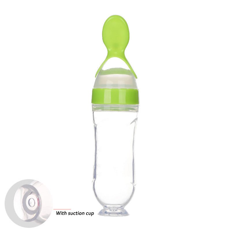 Baby Feeding Silicone Squeeze Feeding Spoon