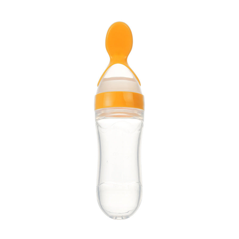 Baby Feeding Silicone Squeeze Feeding Spoon