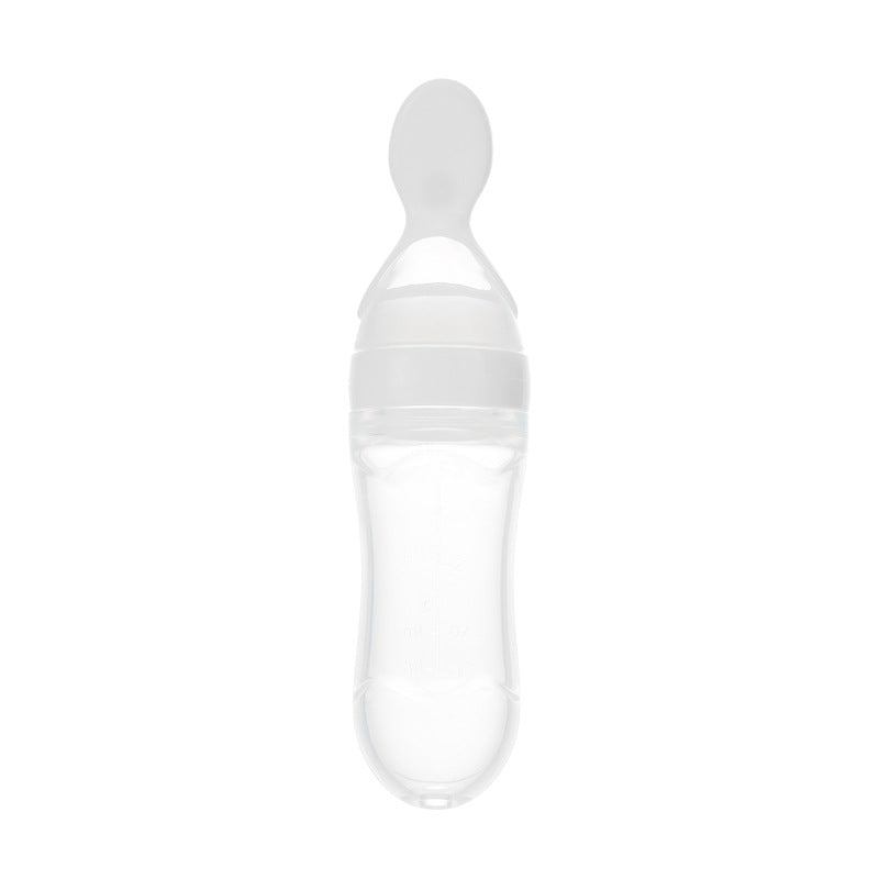 Baby Feeding Silicone Squeeze Feeding Spoon