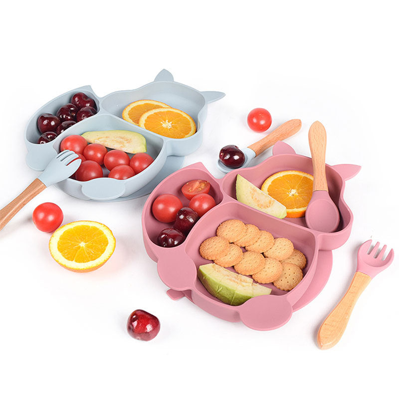 Silicone Tableware Baby Feeding Complementary Food Training Set