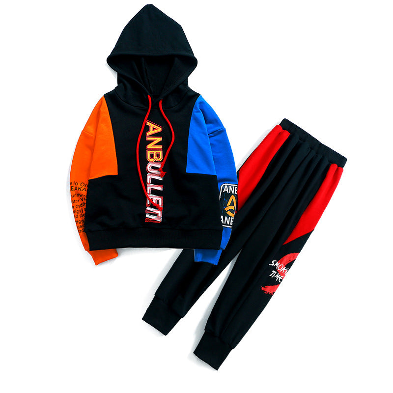 Boys boy long-sleeved sports two-piece suit