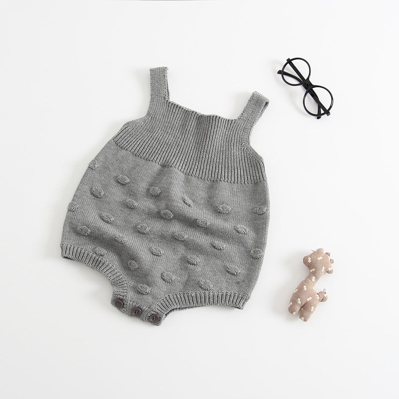 Knitted Baby Sweater Romper