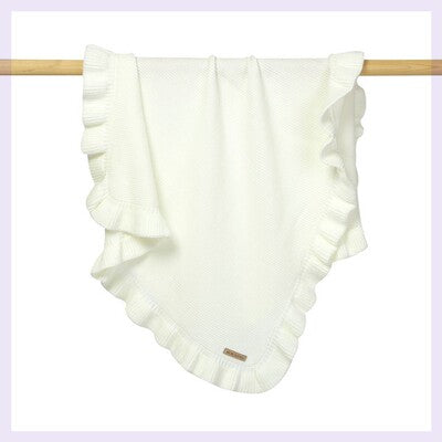 Knitted Newborn Swaddle Wrap Ruffle