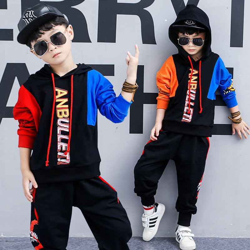 Boys boy long-sleeved sports two-piece suit