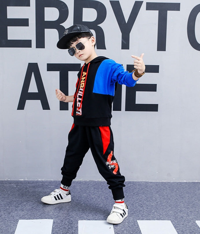 Boys boy long-sleeved sports two-piece suit