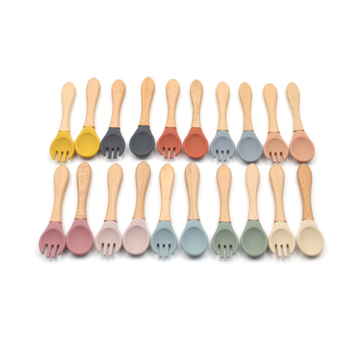 Baby Silicone Spoon Fork Tableware