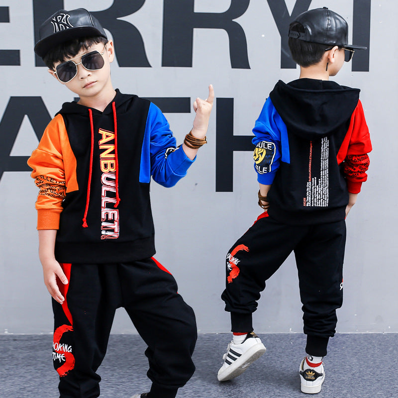 Boys boy long-sleeved sports two-piece suit