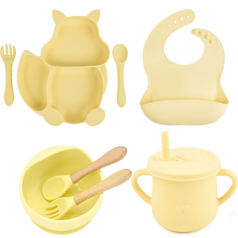 Silicone Tableware Baby Feeding Complementary Food Training Set