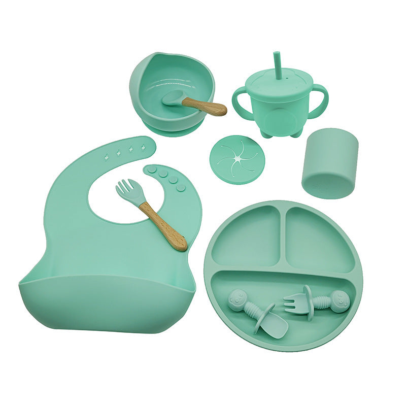Baby Eat Learning Food Feeding Silicone Tableware