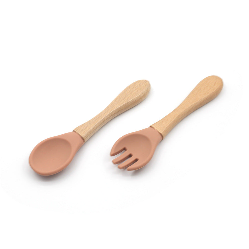 Baby Silicone Spoon Fork Tableware