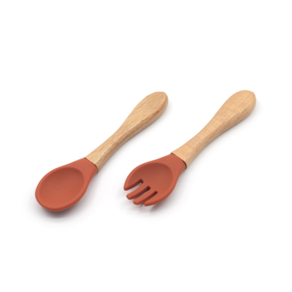 Baby Silicone Spoon Fork Tableware