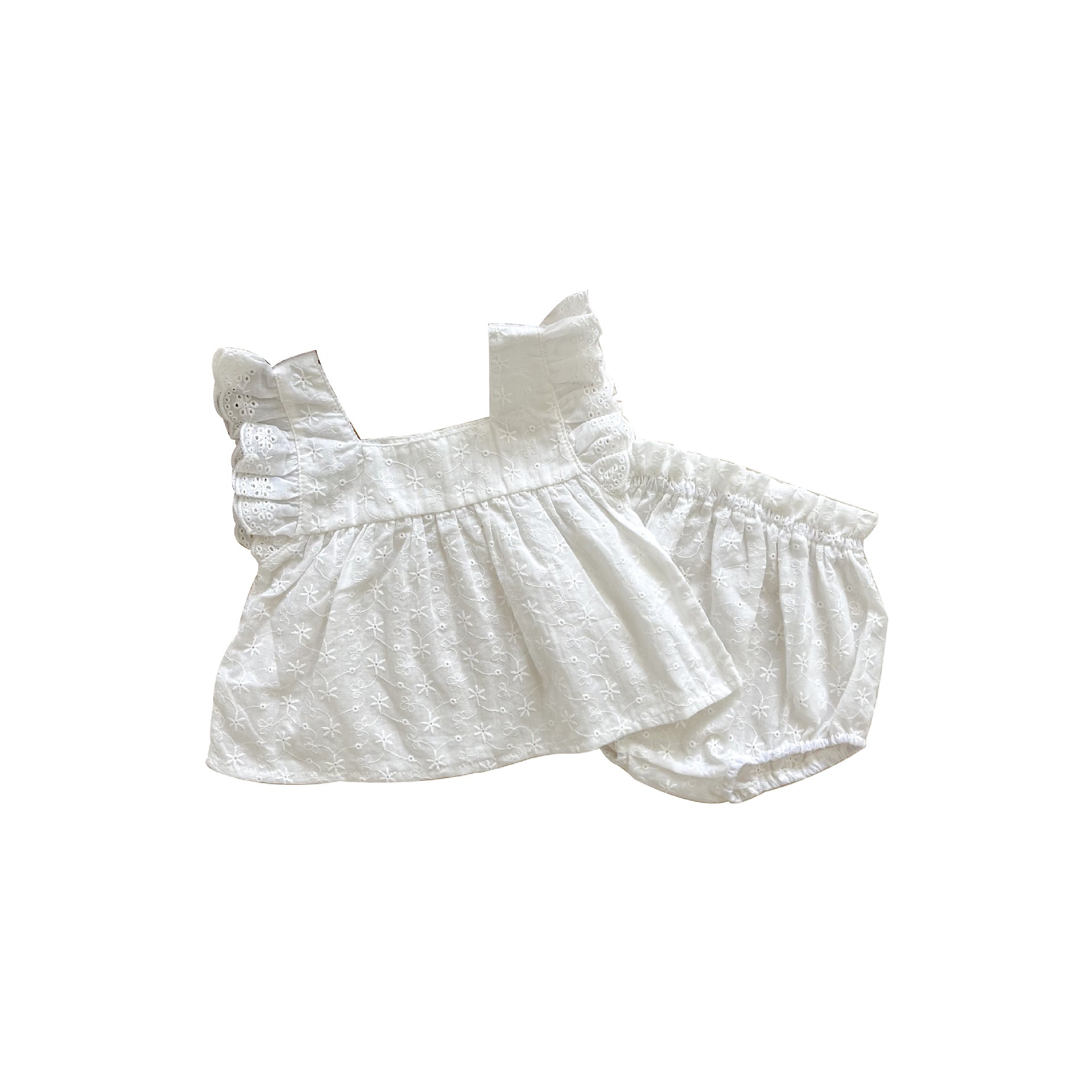 Baby Girl's Romper Two Piece Set
