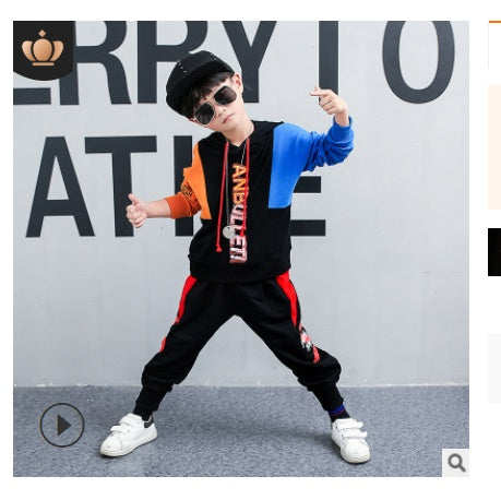 Boys boy long-sleeved sports two-piece suit