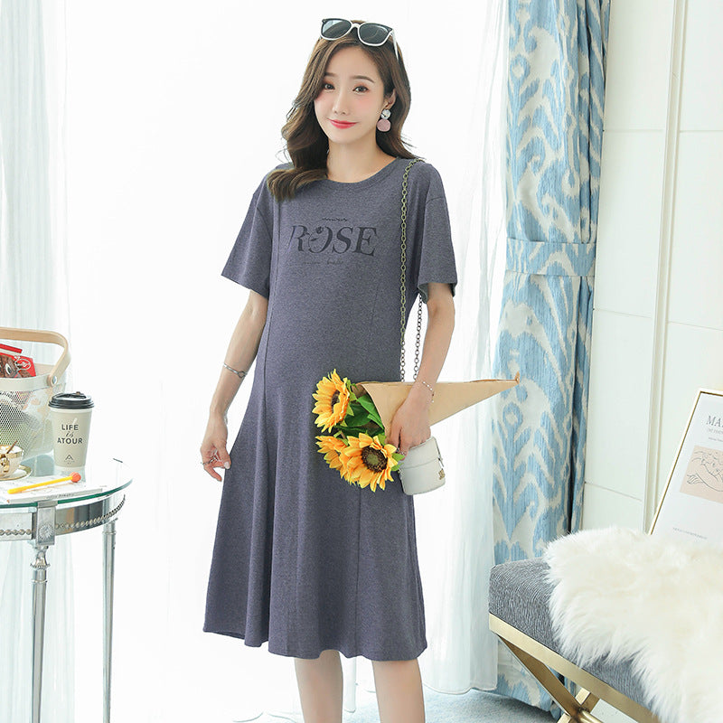 Maternity short sleeve dress