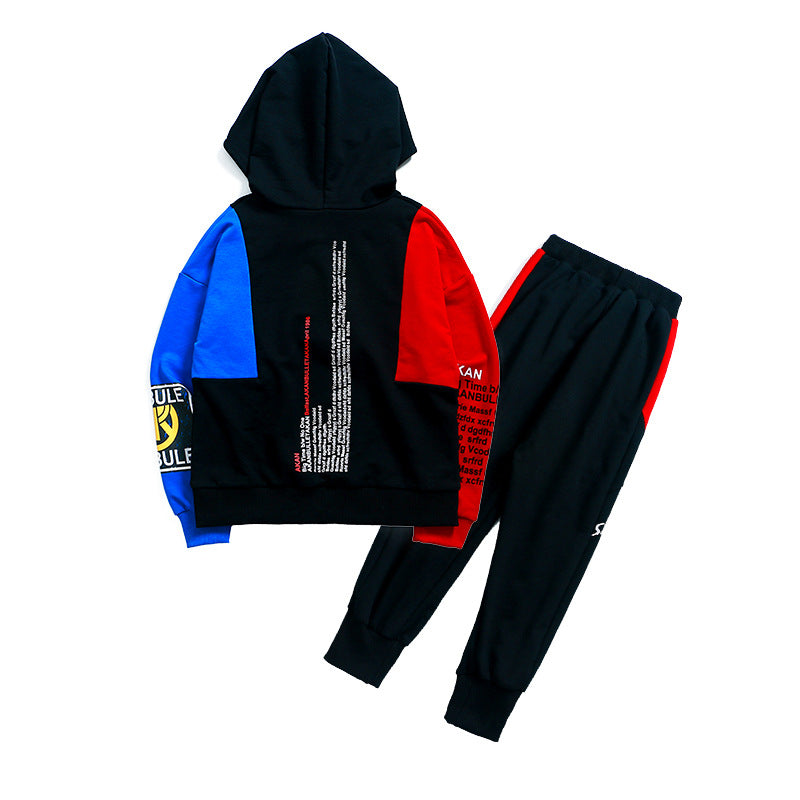 Boys boy long-sleeved sports two-piece suit