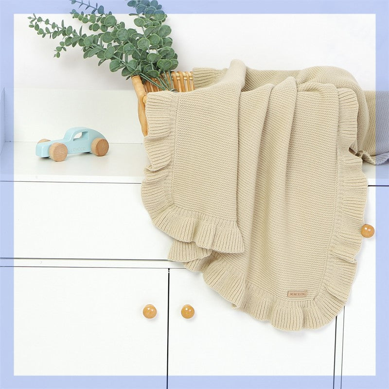 Knitted Newborn Swaddle Wrap Ruffle