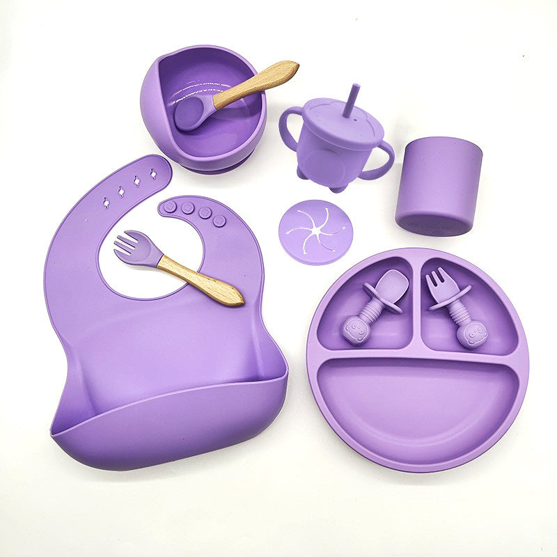 Baby Eat Learning Food Feeding Silicone Tableware