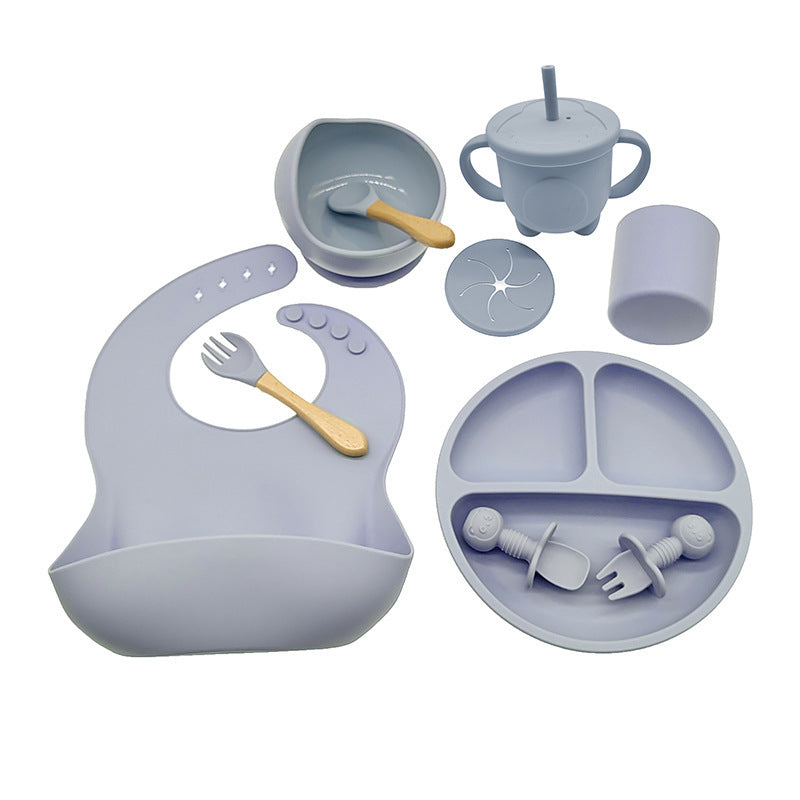 Baby Eat Learning Food Feeding Silicone Tableware